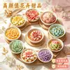 Molde de silicona para gelatina de flores, loto 3D, molde para postre, pudín, mousse de peonía, silicona de grado alimenticio