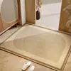 Novo Capacho de Entrada Estilo Linho Simples para Corredor Limpa Sujeira Capacho Decorativo de Pé Borracha Antiderrapante Tapete de Chão Douyin Pode Enviar em Nome