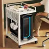 Soporte Móvil para Host de Computadora Estante de Almacenamiento Debajo del Escritorio Oficina Estuche Retráctil Base Estante para Sala de Juegos
