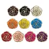 Gancho para Bolso Redondo con Forma de Rosa de Alta Rotación en Stock, Gancho Plegable para Mesa 3D, Gancho Navideño de Flor de Plástico