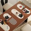 Mantel, No Lavable, Impermeable, Resistente al Aceite, Antideslizante, Mantel para Mesa de Comedor, Gama Alta, Lujo Ligero, Mantel para Mesa de Café de Sala de Estar, Protector de Escritorio