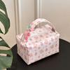 Bolsa de Maquillaje y Artículos de Aseo Portátil con Estampado de Gato de Dibujos Animados de Aspecto Sofisticado, Gran Capacidad, Bolso de Mano Tridimensional, Almacenamiento para Viajes