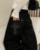Pantalones Anchos de Pierna Ancha hasta el Suelo Casual con Bolsillo Estilo Ropa de Trabajo con Diseño de Sentido Coreano Nuevo Primavera/Otoño Dongdaemun INS para Mujer