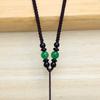 Venta al por mayor de cuentas redondas de ágata roja natural, cadena de suéter marrón, cordón colgante de alta calidad, collar largo, accesorios de cuerda
