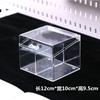 Gabinete con Espejo Caja de Almacenamiento Compartimento Tipo Cajón Extraíble Acrílico Transparente Estrecho y Largo Rejillas de Nueve Cuadrados Labial Cosméticos Artículos Pequeños