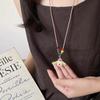 Collar de Luna Estrella Morada con Perlas y Circonita Estilo Barroco Dulce de Nicho Cadena de Clavícula Fresca Simple de Alta Gama para Mujer