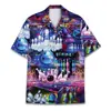 Transfronterizo 2024 Amazon Europeo y Americano Camisa de Manga Corta Hawaiana Cuello Cubano Casual Impresión 3D Fábrica Pelo Liso