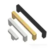 Manija Cuadrada de Acero Inoxidable en Ángulo Recto para Puertas de Gabinete y Cajones, Manija de Puerta de Armario en Forma de T Dorada y Negra de Lujo Ligero