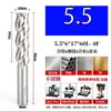 Fresa de Topo de Aço Branco Superduro de Alta Precisão Contendo Cobalto M35 2 Filamentos 3 Filamentos 4 Filamentos Haste Reta Fresadora Vertical Aço Rápido Fresadora de Furos 1.5-25
