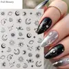FULL BEAUTY Nuevas Pegatinas Transfronterizas Doradas y Plateadas de Estrella, Luna, Sol para Uñas Pegatinas de Estrella para Uñas Pegatinas para Uñas DIY