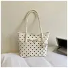 2026 Nuevo Estilo Coreano Lunares de Moda Casual Lindo Dibujos Animados Gran Capacidad para Viajar al Trabajo Bolso Tote de Hombro para Mujeres