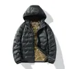 Chaqueta Ligera de Plumón para Hombre Nueva de Invierno 2023 Marca Trendy para Pareja 80% Plumón de Pato Gris Chaqueta con Capucha Generadora de Calor para Mujer
