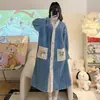 Roupão de pelúcia feminino cardigã de inverno manga longa plus size pijama mm240 kg gordo forrado de fleece espesso quente roupas de casa