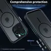 Funda de Teléfono Magnética Transparente de Acrílico Fino Círculo Dos en Uno Ojo de Cielo Adecuada para Apple 1615Pro Cubierta Protectora de Color Puro