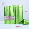 Bolsas Auto-Sellantes Gruesas de Aluminio Coloreado con Ventana para Café, Té, Snacks, Cebo de Pesca y Empaque con Cierre de Pie