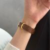 Adecuado para la nueva correa de cuero con lazo de diamante avanzada para Apple Watch AppleWatch9876 correa de reloj para mujer nicho