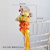 Nuevos tiradores de puerta florales versátiles para respaldo de silla de boda al aire libre, decoraciones florales para escaleras, decoraciones para coche de boda en la iglesia y accesorios florales artificiales.