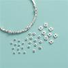 S925 prata esterlina prata lisa pequeno quadrado quebrado junta de prata DIY artesanal frisado pulseira de pérolas mini acessórios espaçadores