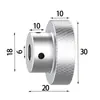 Rueda de mano pequeña moleteada de aluminio Manija de rueda de mano para máquina herramienta Manija Redonda Válvula Manija Giratoria Manivela Superior Perilla de Tornillo Superior Plato Giratorio