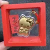 Amuleto de Teléfono de Hello Kitty de la Suerte Llavero Dorado de Hello Kitty Dibujo Animado Colgante para Mochila Regalo de Promoción de Vendedor Ambulante