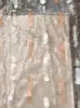 Tecido de Malha Bordada com Lantejoulas 3D e Miçangas do Fabricante em Estoque para Vestidos de Noite e Trajes de Palco de Uso Pesado