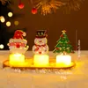 Nueva Vela Creativa de Navidad Personalizada Luz Brillante Papá Noel Muñeco de Nieve Adorno LED Luz Nocturna Punto Venta al por Mayor