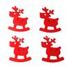 Serie Roja Navideña Colgantes Decorativos Creativos DIY Imagen de Dibujos Animados Artesanías de Madera Colgantes de Viruta de Madera para Disparos