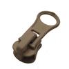 Xinqi en stock al por mayor cabeza de cremallera 5# cremallera de resina aleación de zinc equipaje ropa cabeza de cremallera de color piezas de almendra