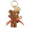 Pingente Chaveiro Criativo Urso Amoroso Urso Desenho Animado Fofo com Laço Boneco Urso Decoração de Sala de Estar Quarto Decoração de Bolsa