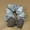 Scrunchie de tecido com padrão artístico estilo coreano para mulheres, elástico de cabelo simples de tamanho grande com toque de alta qualidade, acessório de cabelo