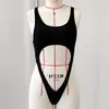 Biquíni Sexy de Peça Única Preto Puro 2026 Maiô de Peça Única Sexy Vazado com Fenda Alta para Mulheres Europeu e Americano AliExpress