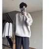 Suéter de tricô estilo casual para homens, fresco e estiloso para o inverno, malha de corte solto com um design único, peça básica da moda