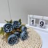 Novo pacote de cinco cabeças Peônia Casa Hotel Ornamentos Flores de seda Outono Fotografia Adereços Segurando Flores Fábrica Outlet