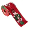 Cinta de Terciopelo Navideña Estampado en Caliente Copo de Nieve Retro Borde de Alambre de Hierro Horneado Decoración Navideña Cinta de Satén Árbol de Navidad Empaque de Caja de Regalo