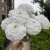 Buquê de Carpas e Peônias de 9 Flores para Decoração de Cena de Casamento, Arranjo de Flores para Corredor, Arco de Flores, Parede de Flores e Exibição na Sala de Estar