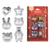 Molde de biscoito animal em aço inoxidável conjunto de 12 peças DIY molde de biscoito para assar