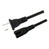Enchufe de doble orificio de cobre puro estándar americano con enchufe de dos clavijas y cable, Cable de alimentación para electrodomésticos de proyector estándar americano