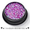 Lentejuelas ultra delgadas de PET tipo Diamante de alto destello, cuadradas de 1 mm + polvo láser degradado para decoración de uñas con purpurina fina X4-515