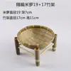 Cesta de produtos trançados de bambu artesanal produtos trançados de bambu decoração criativa casa pá de lixo bandeja pequena placa de bambu para casa redonda