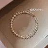 Pulsera de perlas de cristal pequeñas Aurora marca S, una pieza deslumbrante para usar en capas, un diseño ligero y lujoso, una pulsera de nicho y exquisita con un toque de alta gama, perfecta para mujeres