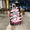 Fondo Negro Corbata de Moño Graffiti Cinnamoroll Funda para Teléfono Iphone17/18Pro Perro de Orejas Grandes Dibujo Animado Personalizado Funda Mate