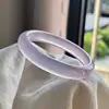Pulsera de Ágata Natural de Alta Calidad para Mujer, Pulsera de Calcedonia Blanca Luna Semitransparente, Alta Transparencia de Hielo, Jade de Caja de Regalo Tipo Hielo