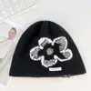 Gorro Tejido Jacquard Retro Estilo Coreano para Mujer, Versátil para Otoño e Invierno, Gorro que Protege los Oídos, Calentador de Cabeza, Gorro Frío que Hace que la Cara Parezca Más Pequeña