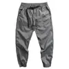 Marca de moda americana overol retro para hombre primavera y otoño holgado casual deportivo con cordón tobillo fruncido pantalones harén