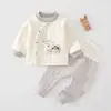 Conjunto Separado para Bebé Otoño Invierno Calidez Clase A Unisex Ropa Interior Acolchada para Bebé Cintura Alta Protección de Barriga No Necesita Quitarse Ropa de Otoño Pantalones de Otoño