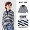 Camisa Polo Europeia para Meninos Estilo Primavera e Outono Camiseta de Manga Longa para Bebê Nova 2026 Roupa Infantil Roupas Infantis Roupas de Outono