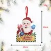 Adornos Navideños Pequeños Colgantes de Espuma Transfronterizos Papá Noel Muñeco de Nieve Anillos Colgantes para Árbol de Navidad Texto Decoración de Escena de Fiesta Interior