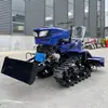 Versão de Exportação do Trator Esteira para Uso Duplo em Terra Úmida e Seca, Motocultivador Rotativo Pequeno Esteira Multifuncional para Valetas e Agricultura