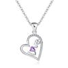 Collar con colgante de corazón y letra de amor con temperamento de plata esterlina S925, accesorios japoneses y coreanos, venta al por mayor de fábrica simple