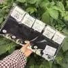 Meias esportivas de algodão para mulheres, trama de mil pés, comprimento até o meio da panturrilha, tricô à máquina integrado, meias de algodão, cor sistema Maillard café com leite de moca, 26 Outono/Inverno